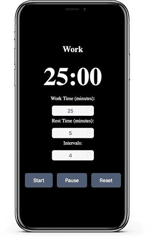 Pomodoro App Mockup