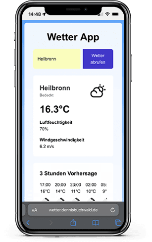 Wetter App Mockup